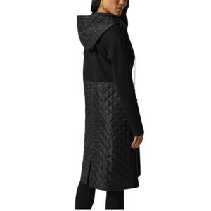 JOSEPH RIBKOFF Black Quilted Hooded Jacket 233058 M NEW MSRP $275 - Long Line